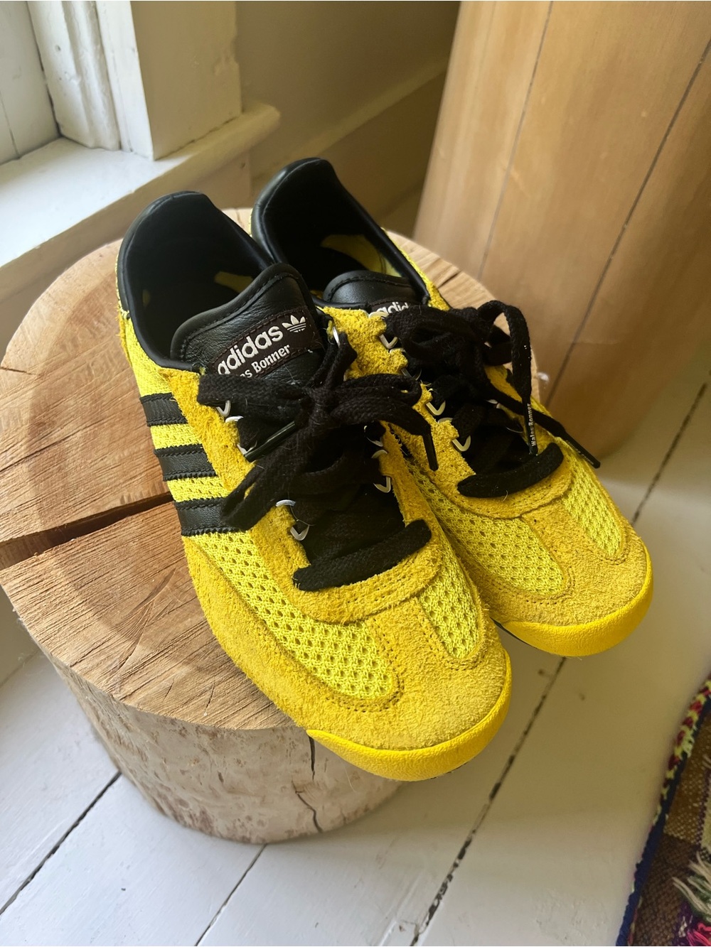Wales Bonner x adidas Yellow and Black Sneakers